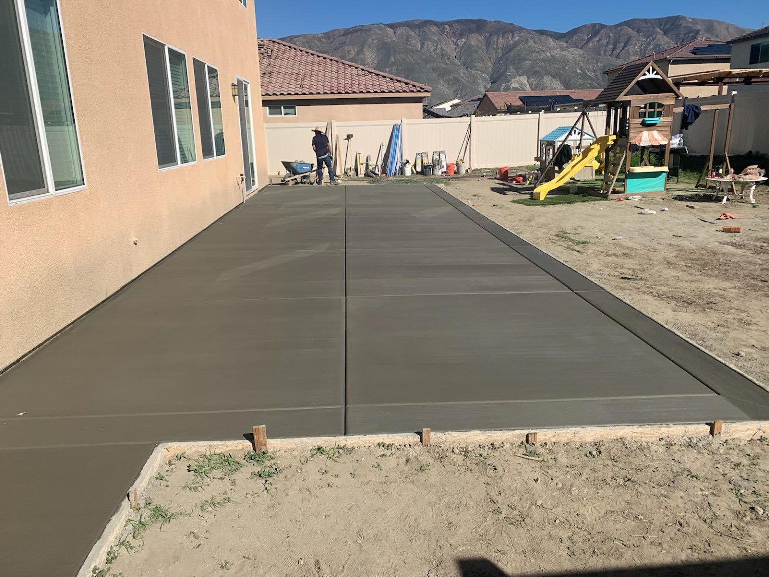 Concrete patio · Our work
